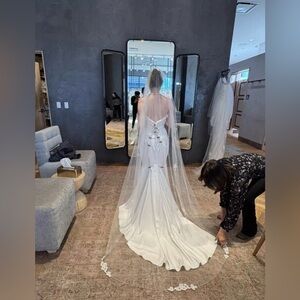 Floral Lace Wedding Veil Church Length